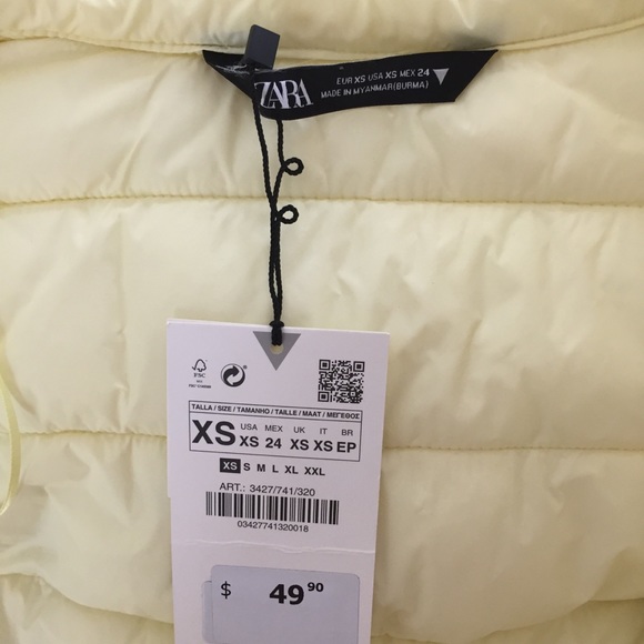 ZARA cropped puffer jacket BNWT - Picture 9 of 9